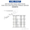 DRIVER AND NOSE ADAPTER FOR VISU LOCK MASTER TORQUE DRIVER S540MTD 01